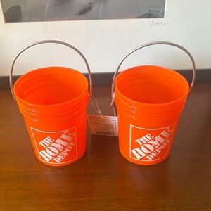 Pair of Mini Home Depot Buckets